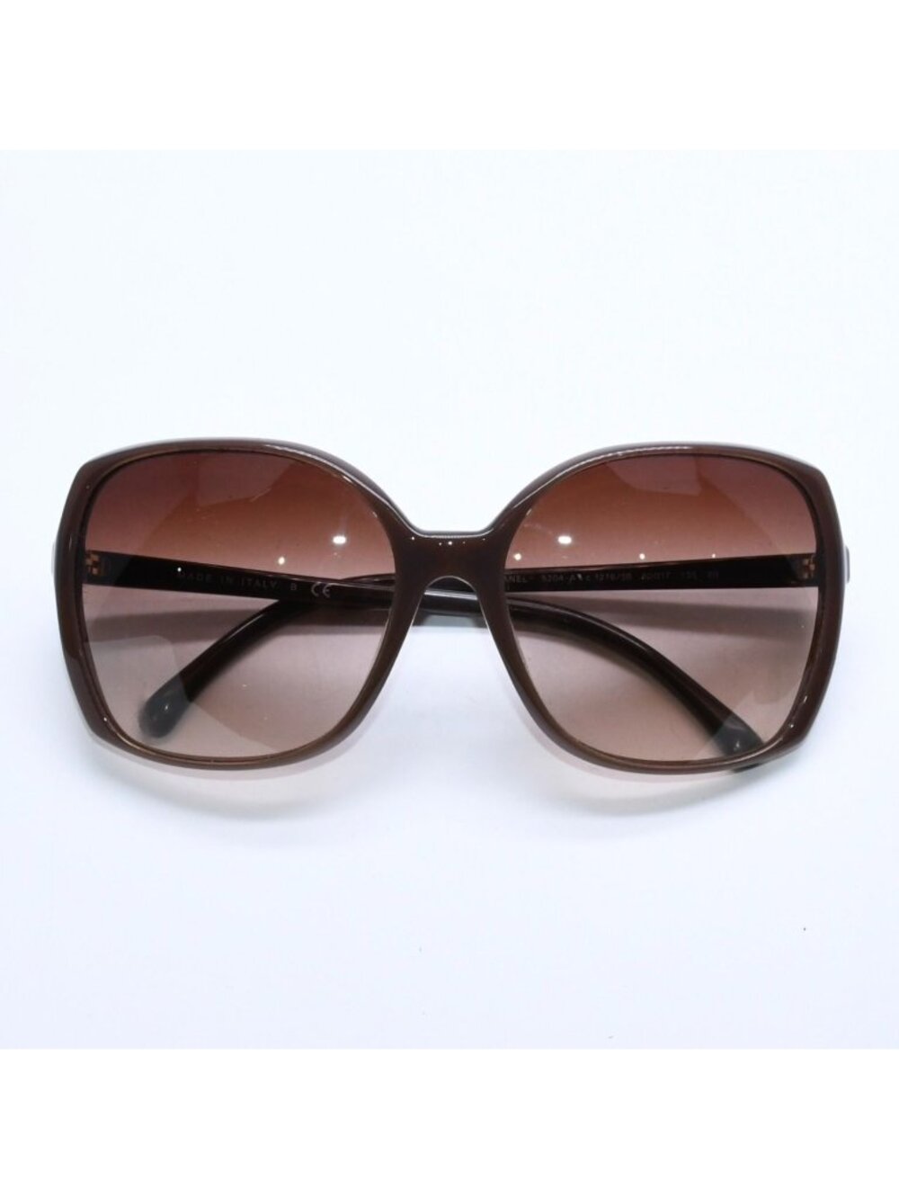Chanel CC Logo Sunglasses Acetate Brown Gold Eyewear